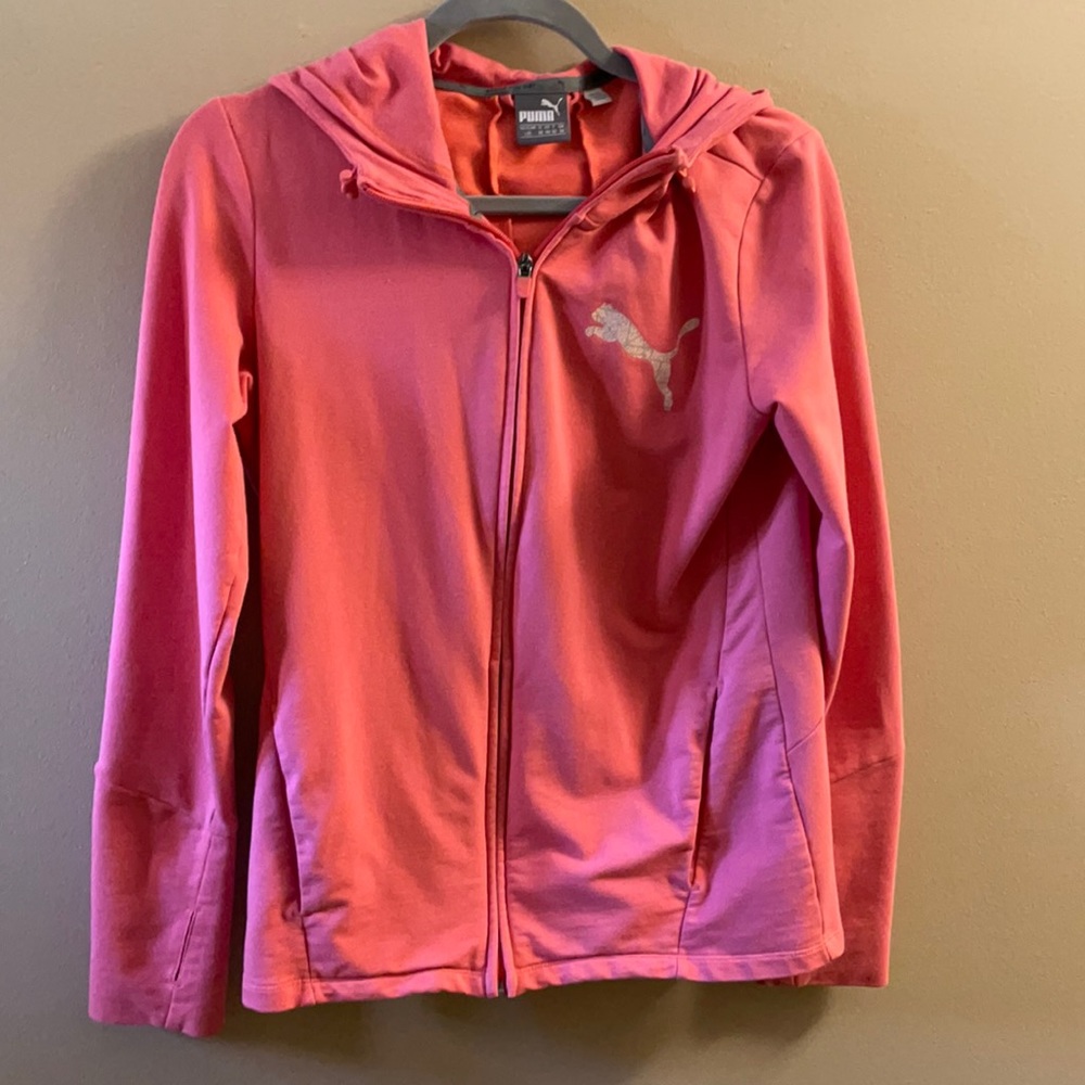Pink Puma zip up jacket